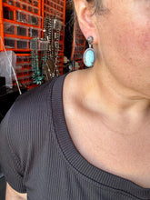 Golden Hill Turquoise Dangle Earrings – Sterling Silver, Post Style, USA Made