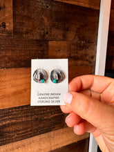 Cowboy Hat Stud Earrings with Kingman Turquoise