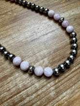 Faceted Kunzite & Sterling Silver Necklace – 8 mm Pearls – 20 Inch