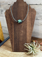 15-Inch Sterling Silver Pearl Necklace with Turquoise – One-of-a-Kind