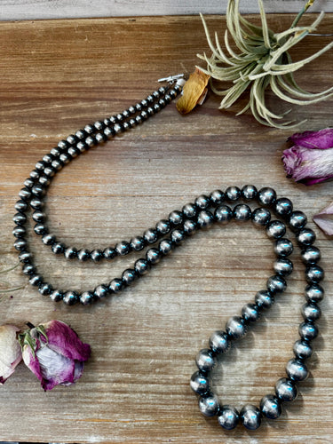 NFR Collection Necklace – Graduated Sterling Silver Pearls 6mm to 16mm – 45