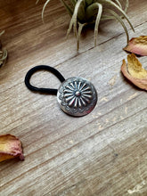 Sterling Silver Hair Tie – Stamped Concho Detail