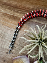 NFR Collection Necklace – 5mm Sterling Silver Pearls with Graduated Spiny Oyster 37"