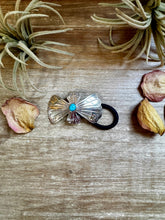 Sterling Silver Hair Tie with Kingman Turquoise