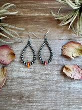 Teardrop Earrings – Sterling Silver with Spiny Oyster Center