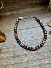 Sterling Silver Pearl Bracelet with Red-Orange Spiny Oyster Heishi