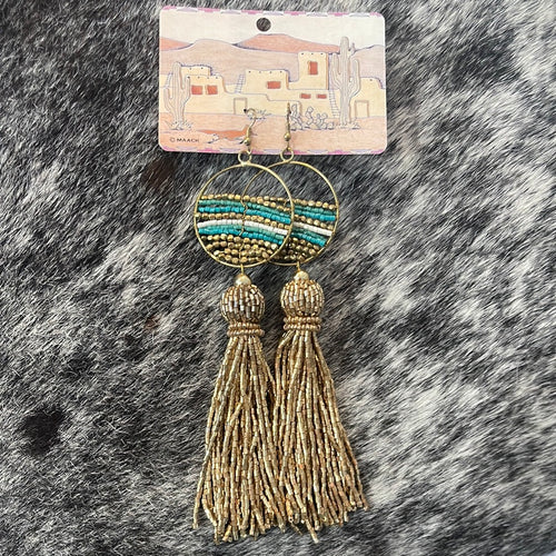 Gold Disco Cowgirl Earrings