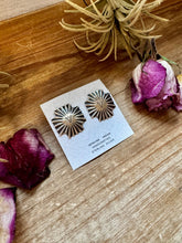 Square Cross Stud Earrings with Longhorn Skull – Sterling Silver