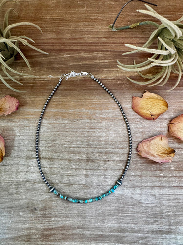 Blue-Green Turquoise Heishi Choker – 14