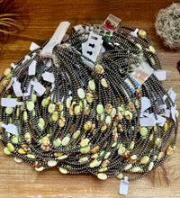 5 Magnesite Lemon Turquoise Choker And Sterling Silver Pearls