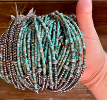 Blue-Green Turquoise Heishi Choker – 14"