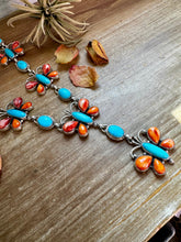 Massive Butterfly Necklace – Kingman Turquoise & Spiny Oyster – 32.5 Inch