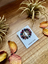 Half Cluster Earrings – Pink Dahlia & Sterling Silver