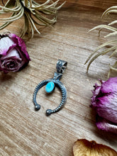 Naja Pendant with Golden Hill Turquoise – Option 2 – Sterling Silver – Native Made by KB – Fits 8mm