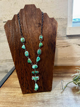 Royston turquoise necklace lariat and earrings set
