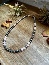 Pink Conch & Sterling Silver Necklace – 8 mm Pearls – 19 Inch + Extender