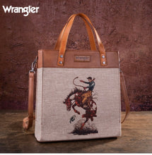 Wrangler Art Print Canvas Tote/Crossbody