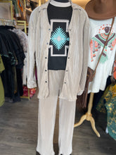 Pony Up Plisse Top-Taupe