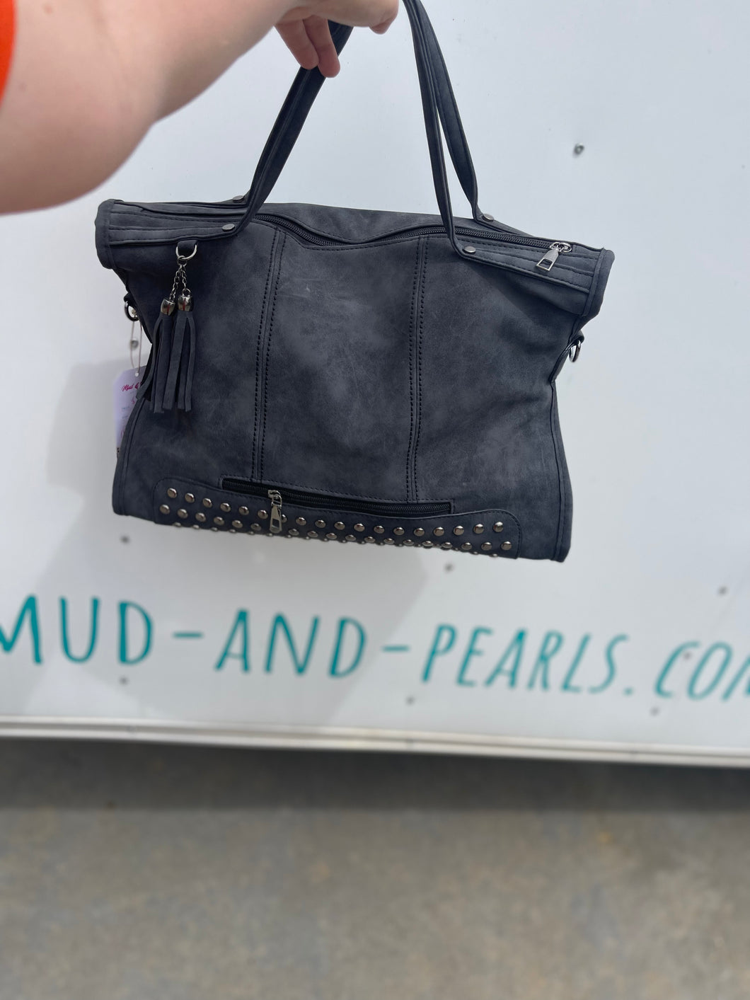 Charcoal Rivet Purse