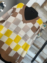 Coffee Chic Checkered Sweater