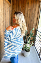 Denim and White Aztec Cloud Cardigan