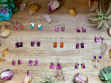 Slab Earrings – Lightweight Dangle – 1.5” – Made in USA – Multiple Stone Options