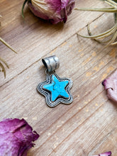 Sterling Silver Kingman Turquoise Star Pendant – Handmade by Artist Shay Pfeiffer