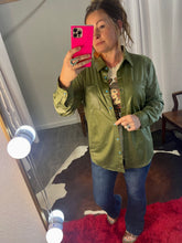 Agave Lux Leather Button Down