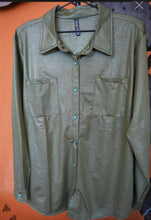 Agave Lux Leather Button Down