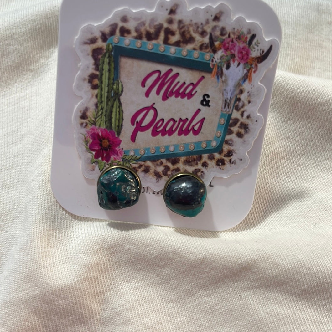 Green Turquoise Studs