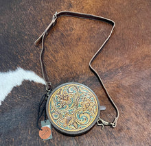 Magnolia Lane Hand-Tooled Round Bag