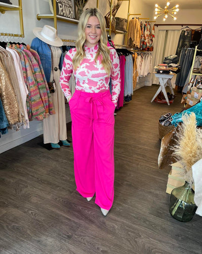 Mesh Cowprint Bodysuit