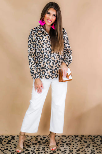 Flirty Babe Leopard Button Up